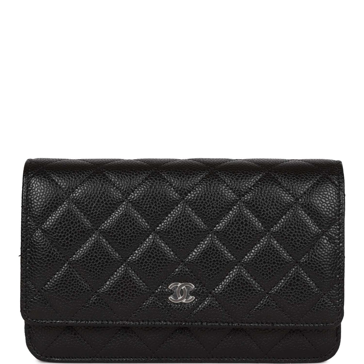 Chanel Wallet On Chain WOC Black Caviar Silver Hardware