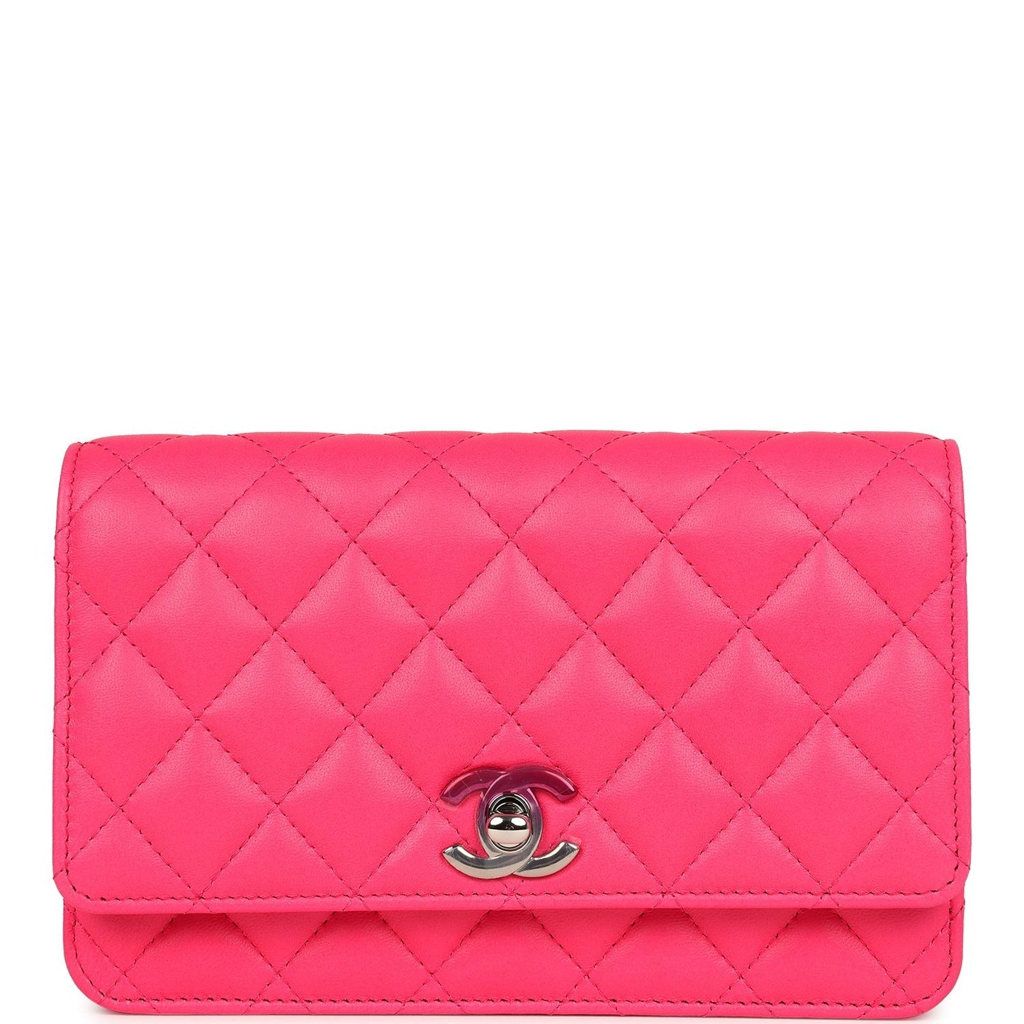 Chanel Wallet on Chain WOC Pink Lambskin Ombre Mixed Metal Hardware