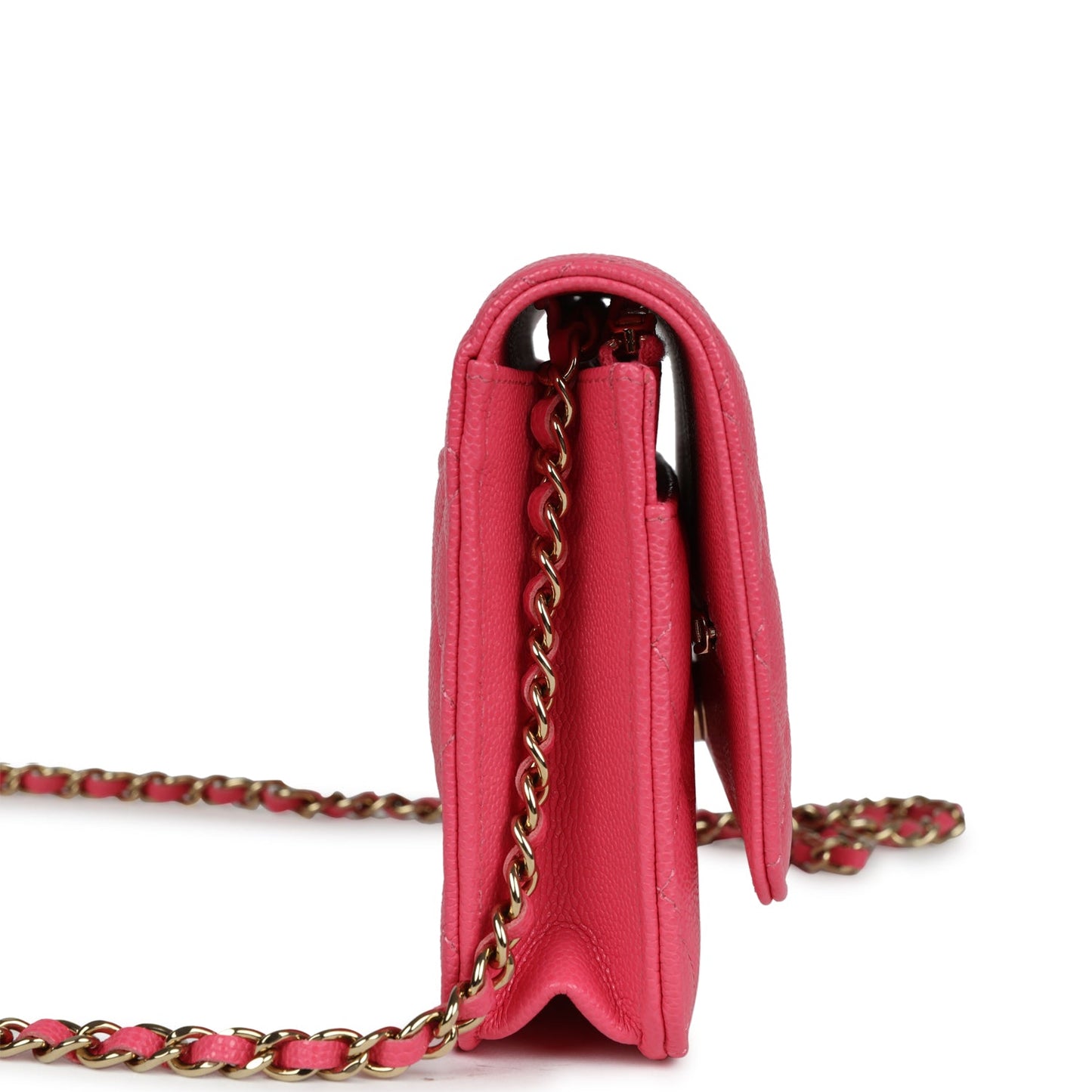 Chanel Wallet on Chain WOC Pink Caviar Gold Metal Hardware