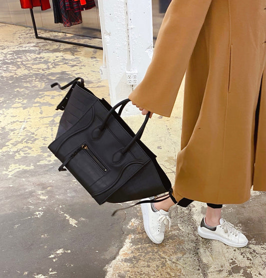 Celine Black Leather Medium Phantom Luggage Tote