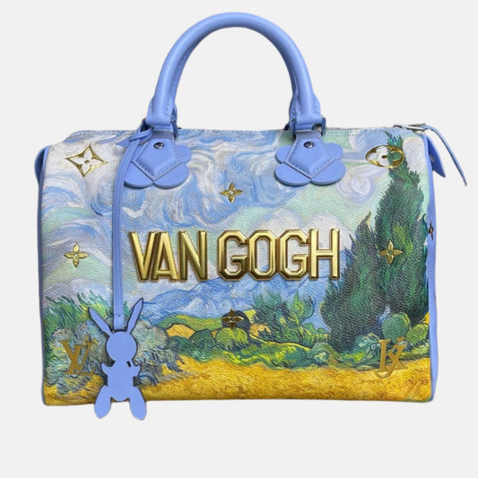 Louis Vuitton x Jeff Koons Speedy 30 Van Gogh Top Handle Bag