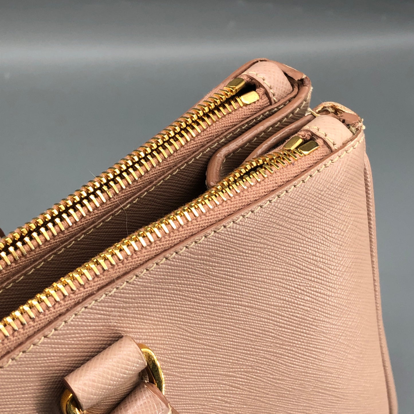 Prada Nude Saffiano Leather Galleria Large Tote Bag