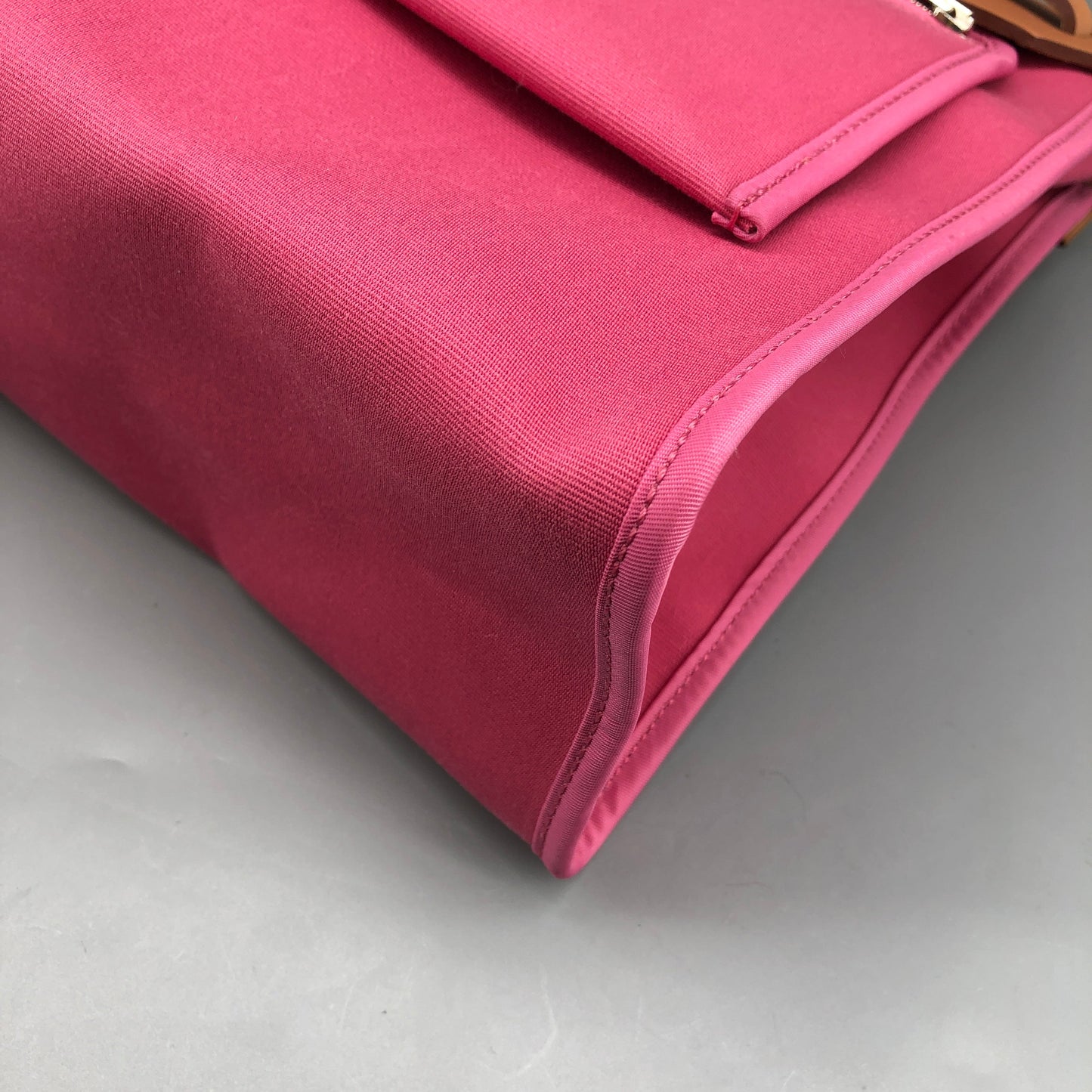 Hermes 2011 Pink Canvas Herbag 31 Shoulder Bag