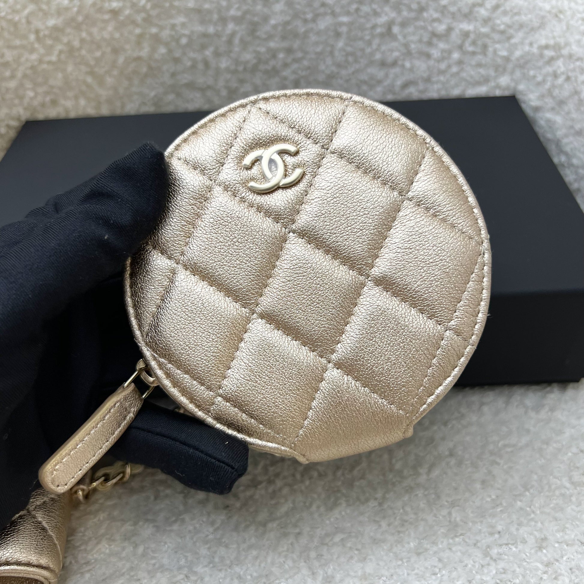 Chanel 2024 VIP Gift Round Pouch Handbag - Rovelle Bags
