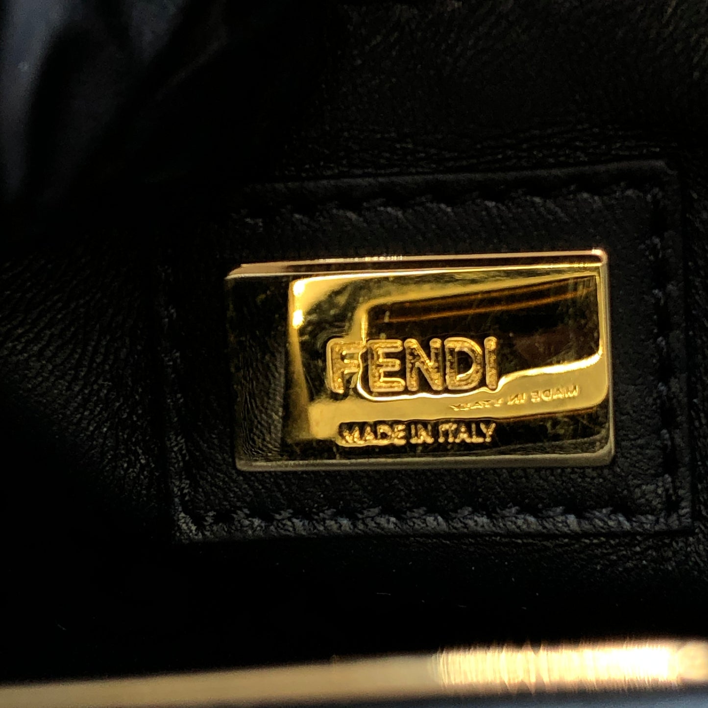 Fendi Peekaboo Mini Black Smooth Calf Leather Handbag