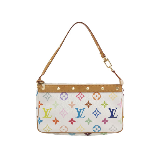 Louis Vuitton x Takashi Murakami Pochette Accessoire White Multicolor
