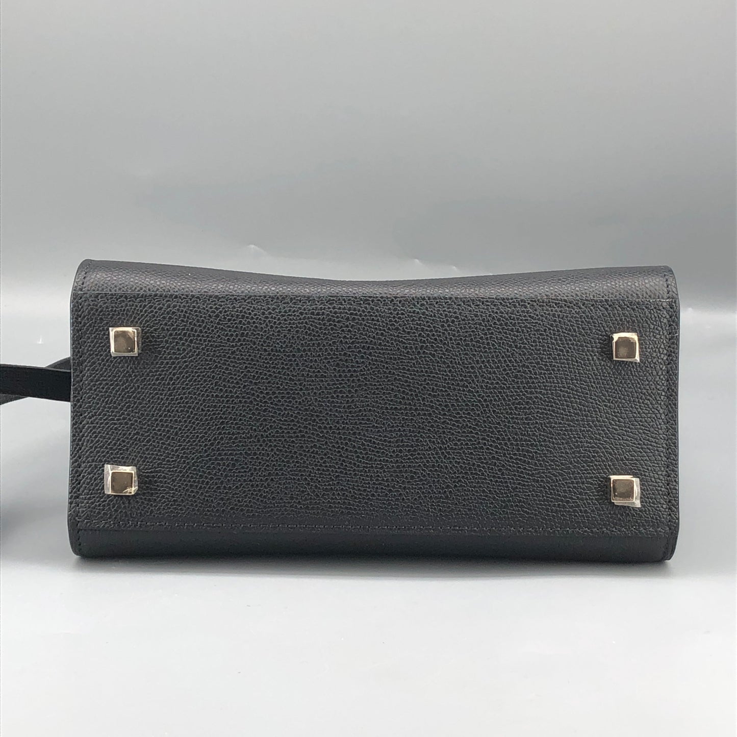 Valextra Iside Black Grained Calfskin Handbag