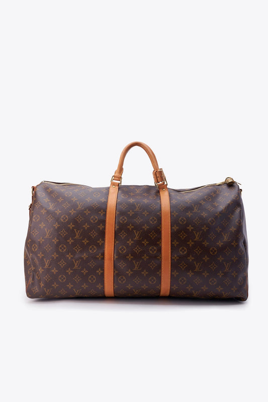 Louis Vuitton 60 Keepall Bag In Brown Monogram Coated Canvas