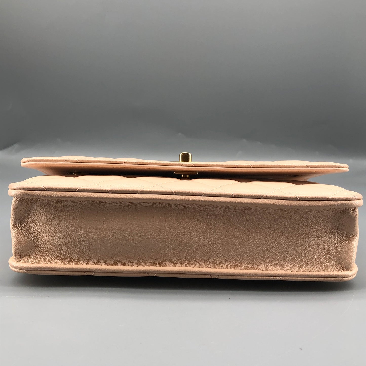 Chanel Nude Lambskin Quilted CC Camellia Crush Wallet on Chain WOC