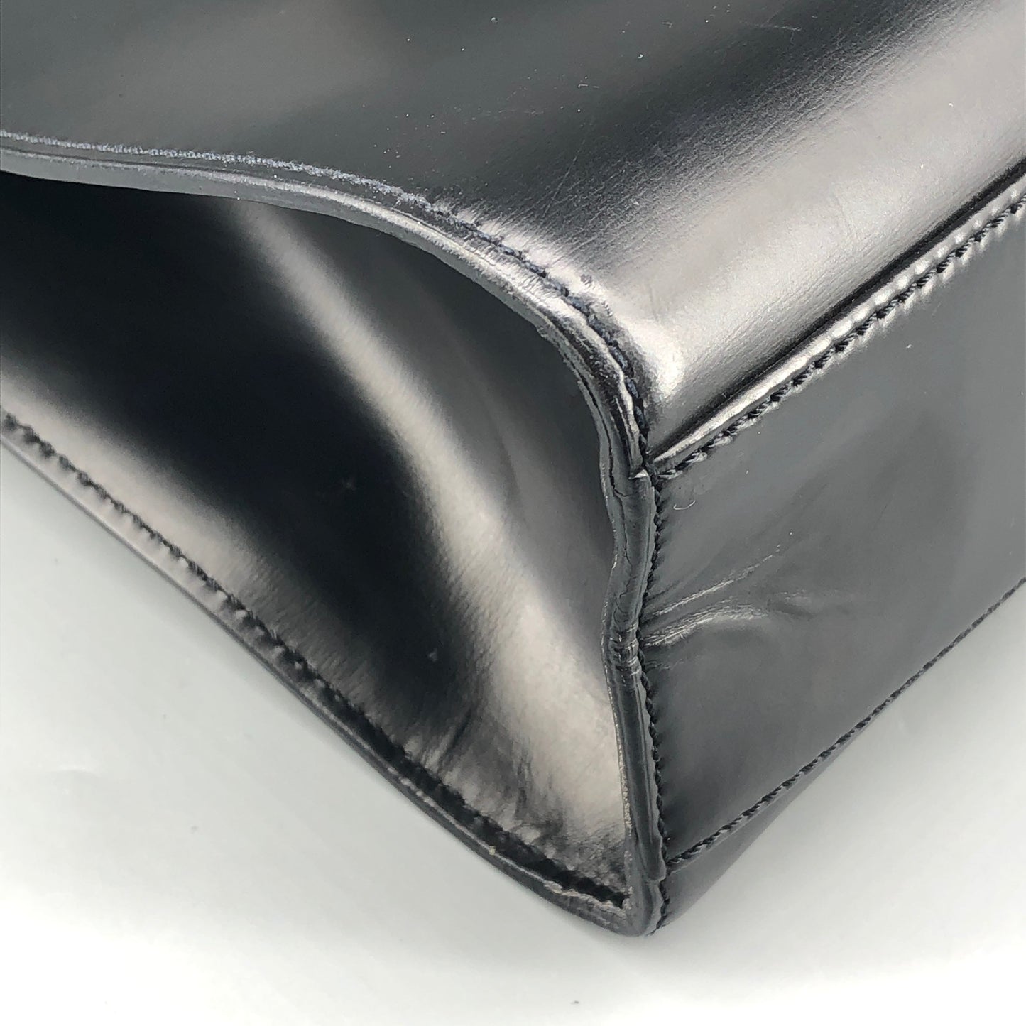 Cartier Black Smooth Leather Vertical Shoulder Tote Bag