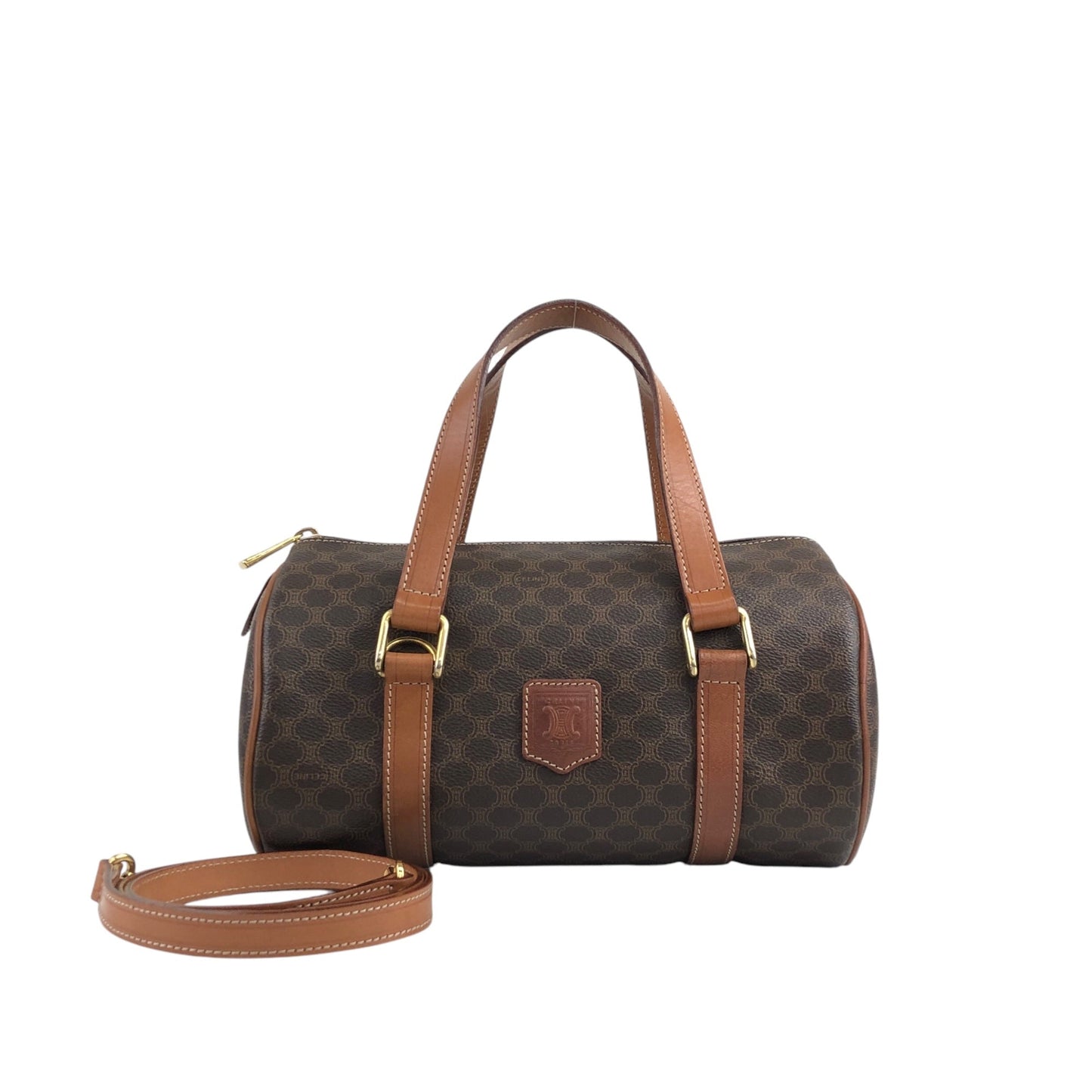 CELINE Two-way Handbag Shoulder bag Brown tj3xfx