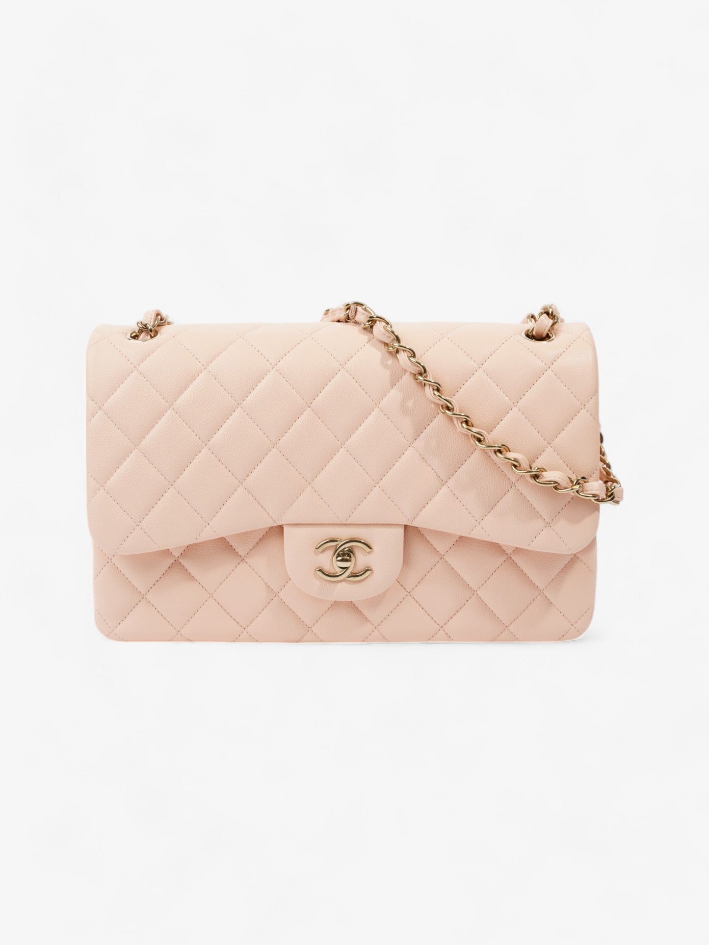 Chanel Classic Flap Nude Caviar Leather Jumbo