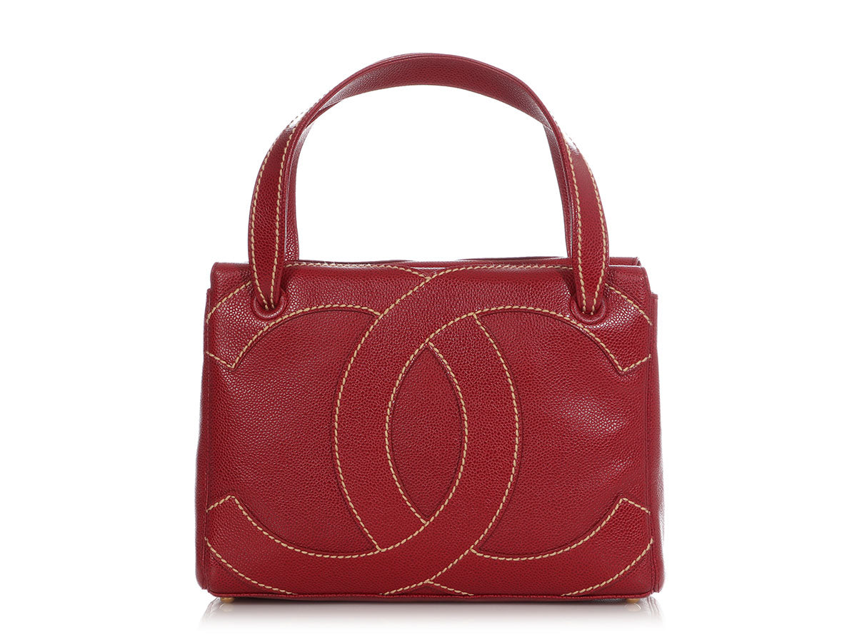 Chanel Red Caviar Hand Bag