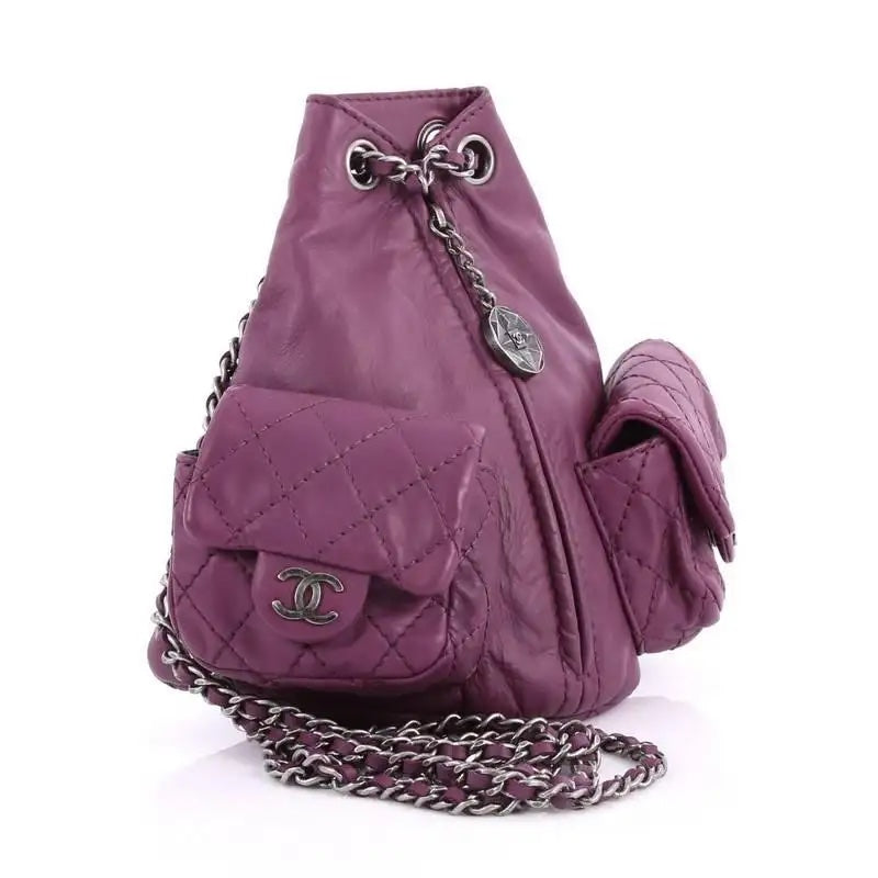 Chanel CC QUILTED LAMBSKIN MINI BACKPACK Backpack - Rovelle Bags