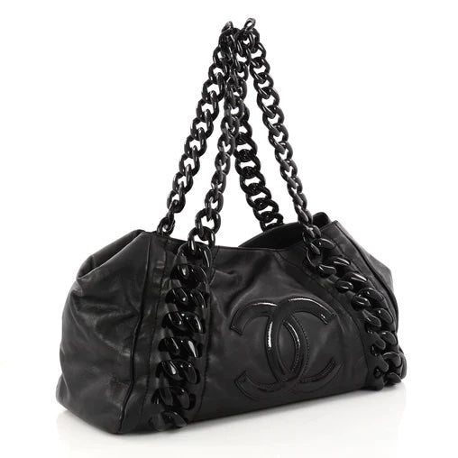 Chanel GLAZED CALFSKIN LEATHER Tote Bag - Rovelle Bags