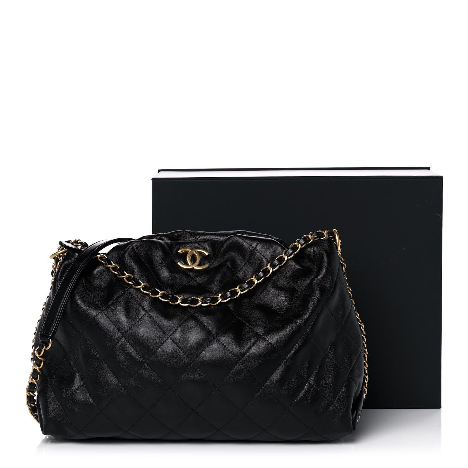 Chanel QUILTED CALFSKIN DOUBLE Hobo Bag - Rovelle Bags