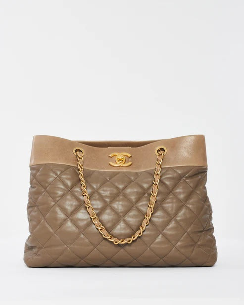 Chanel QUILTED CALFSKIN LEATHER Tote Bag - Rovelle Bags
