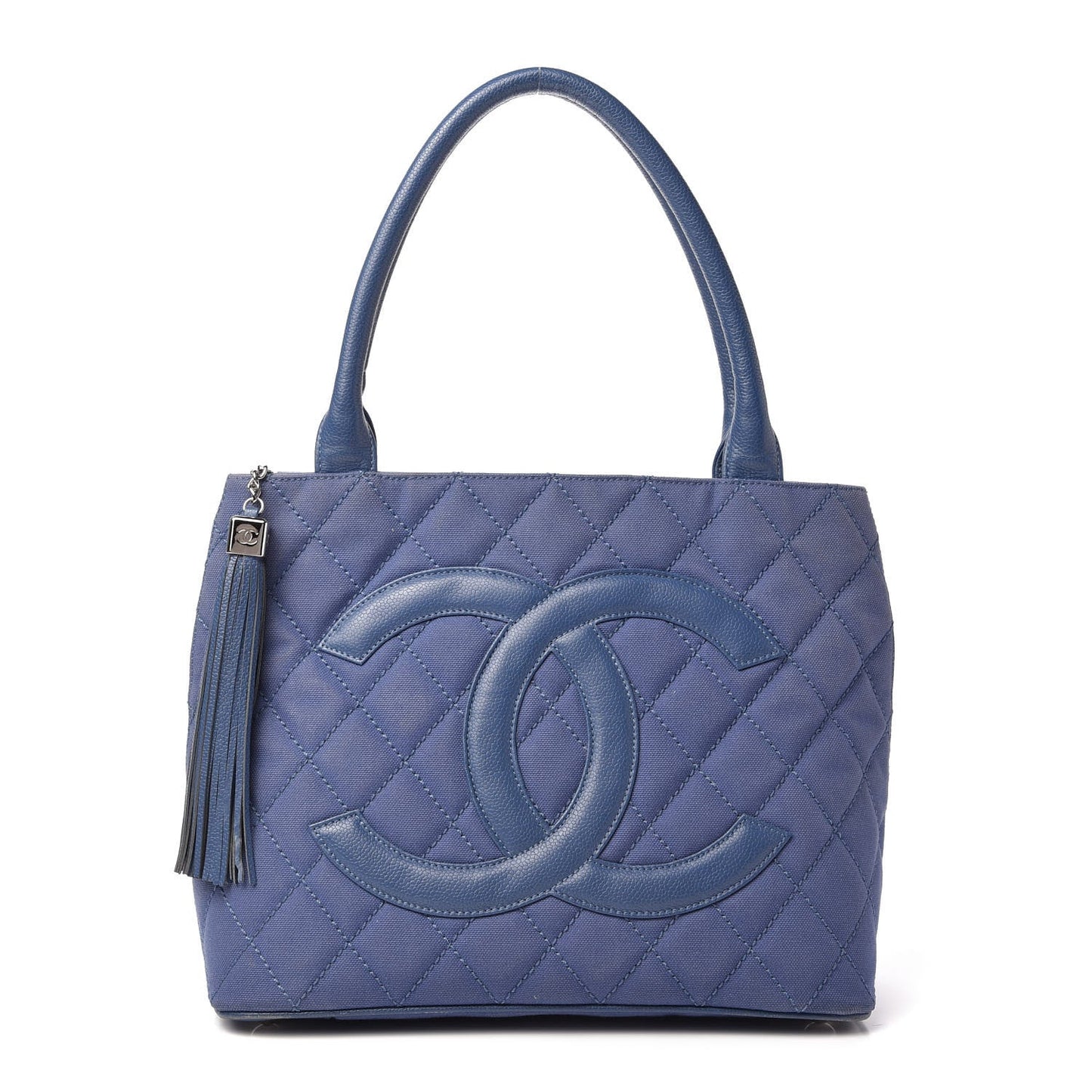 Chanel QUILTED CANVAS CAVIAR Tote Bag - Rovelle Bags