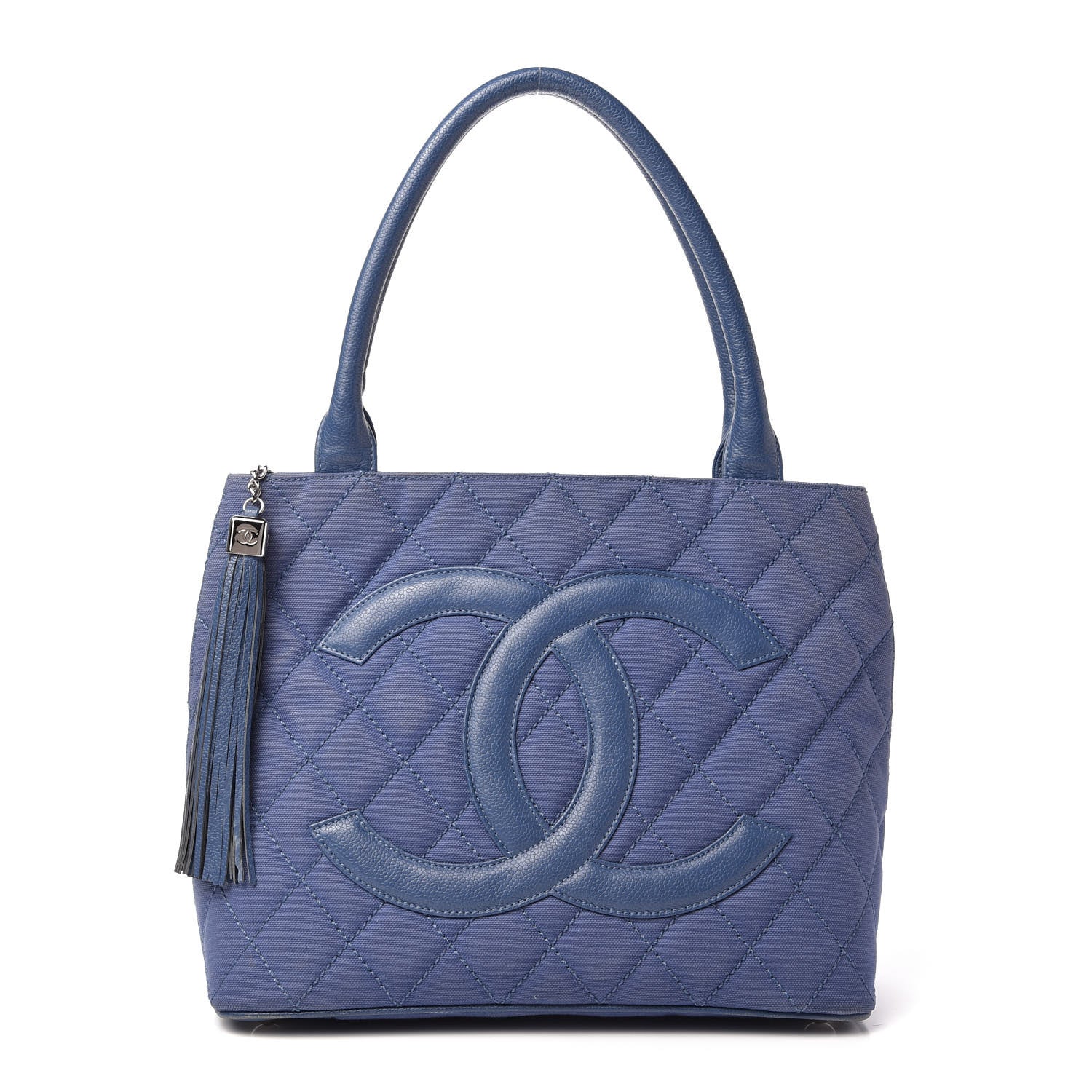 Chanel QUILTED CANVAS CAVIAR Tote Bag - Rovelle Bags