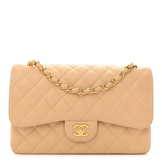 Chanel CAVIAR QUILTED JUMBO Shoulder Bag - Rovelle Bags