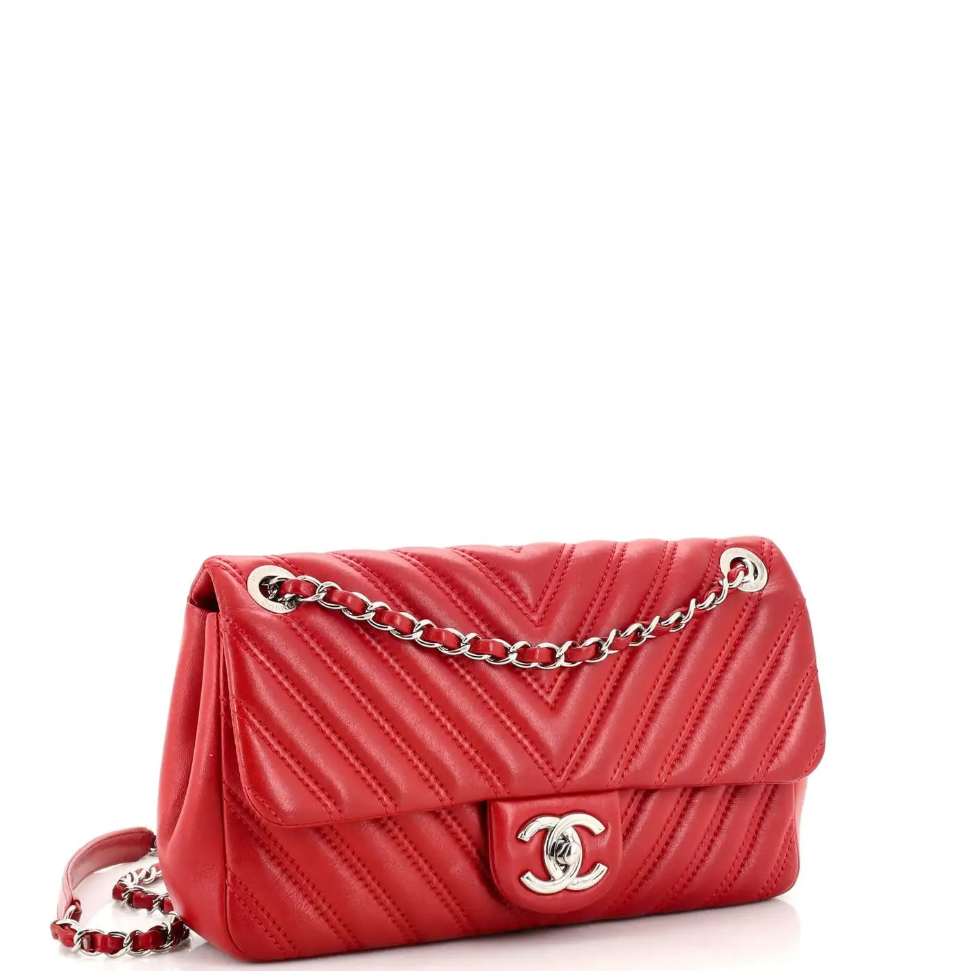 Chanel DOUBLE STITCH CHEVRON Flap Bag - Rovelle Bags