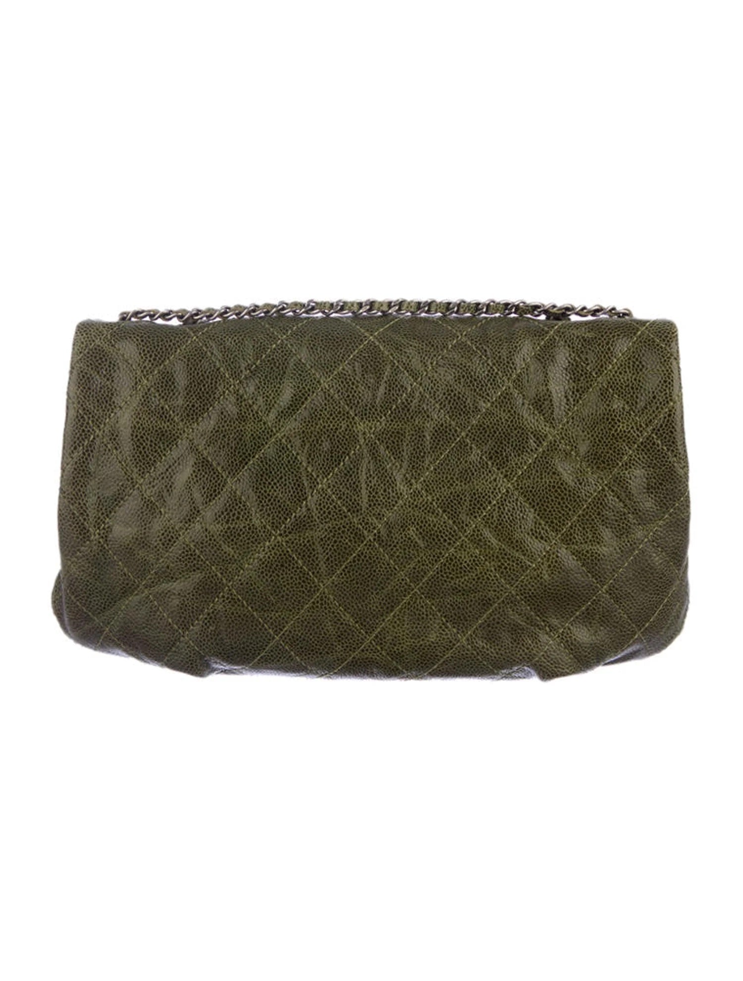 Chanel CAVIAR CRUMPLED LEATHER Flap Bag - Rovelle Bags