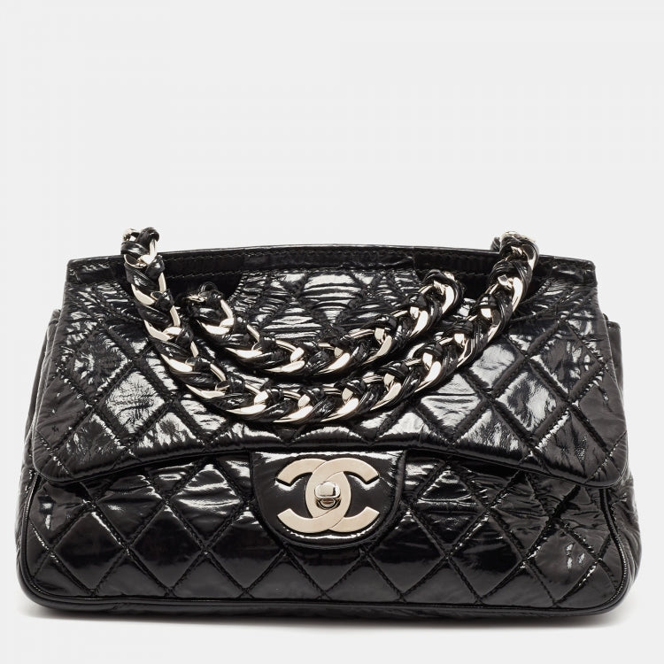 Chanel QUILTED PATENT LEATHER Flap Bag - Rovelle Bags