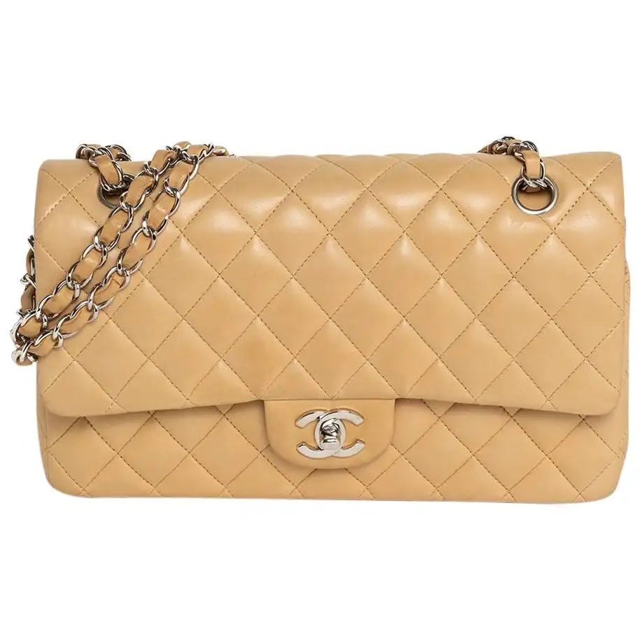 Chanel QUILTED LAMBSKIN DOUBLE Shoulder Bag - Rovelle Bags