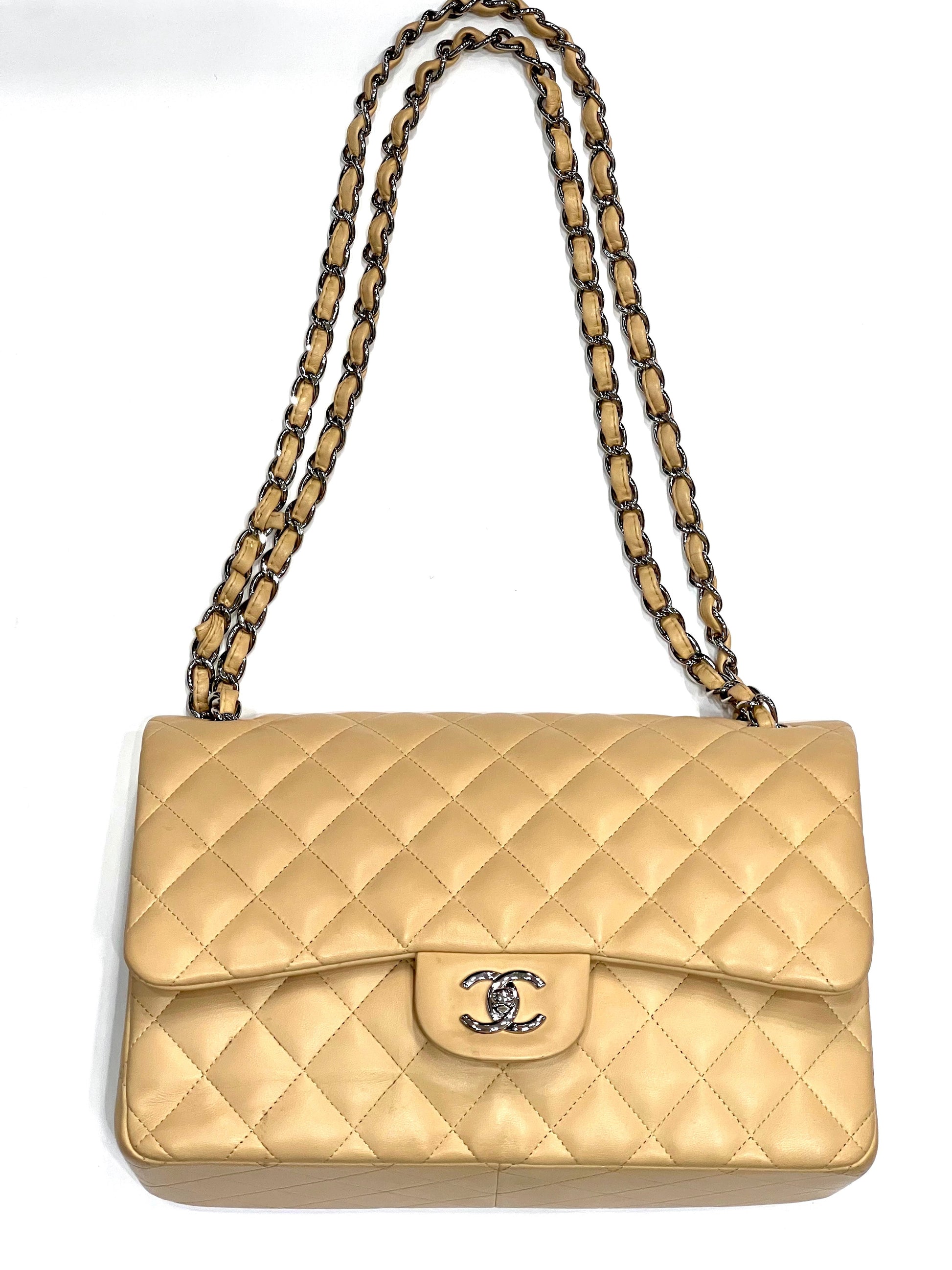 Chanel QUILTED LAMBSKIN DOUBLE Shoulder Bag - Rovelle Bags