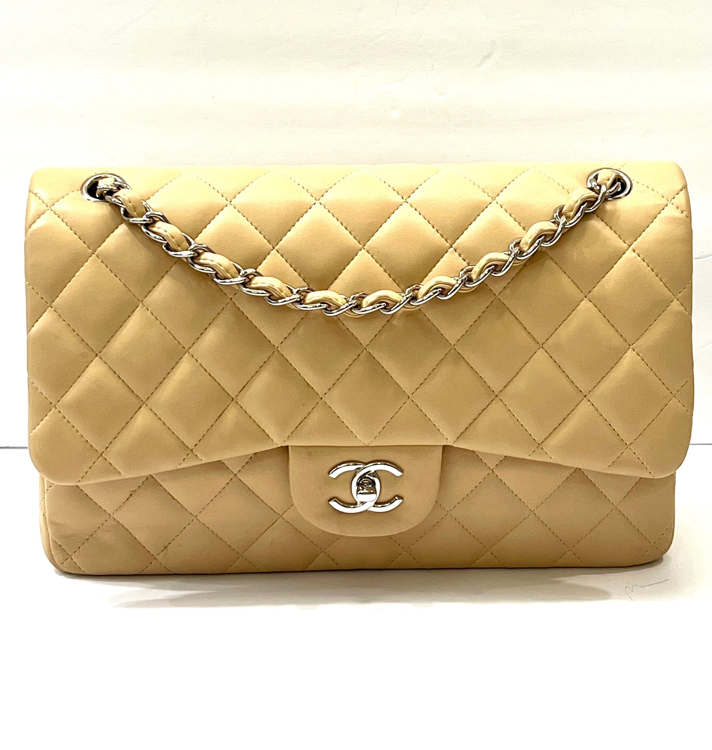 Chanel QUILTED LAMBSKIN DOUBLE Shoulder Bag - Rovelle Bags