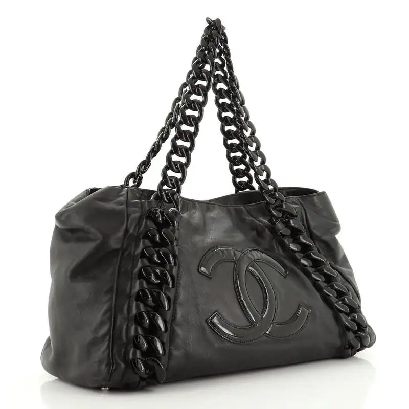Chanel GLAZED CALFSKIN LEATHER Tote Bag - Rovelle Bags