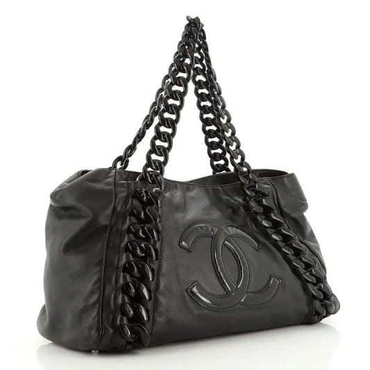 Chanel GLAZED CALFSKIN LEATHER Tote Bag - Rovelle Bags