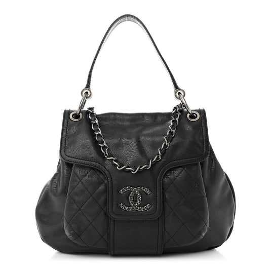 Chanel GLAZED CAVIAR COCO Flap Bag - Rovelle Bags