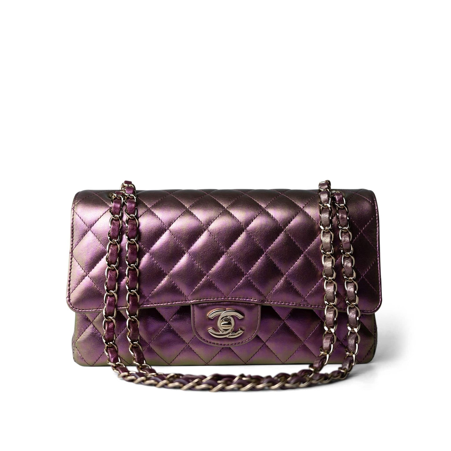 Chanel IRIDESCENT QUILTED LAMBSKIN Flap Bag - Rovelle Bags