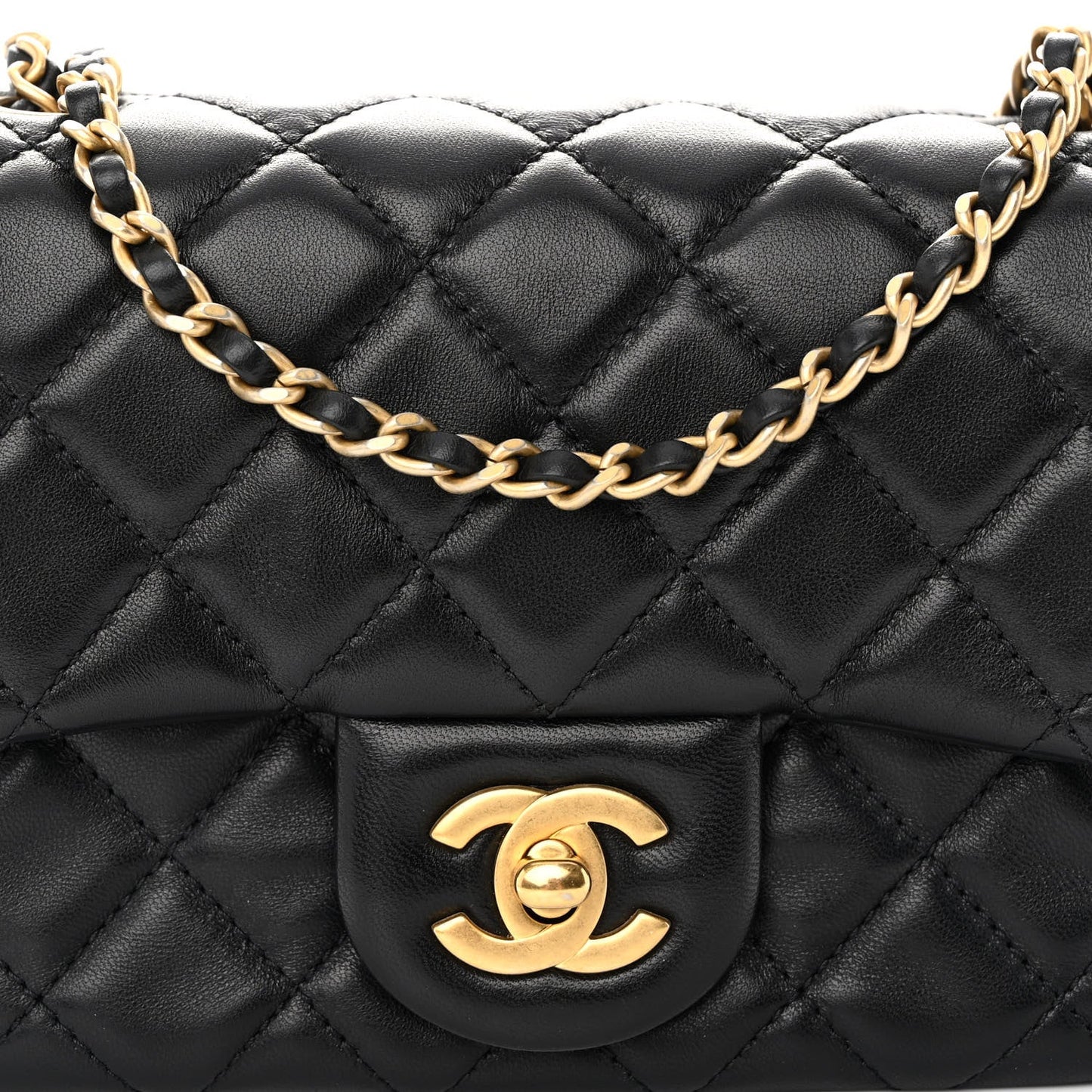 Chanel LAMBSKIN LEATHER PEARL Flap Bag - Rovelle Bags