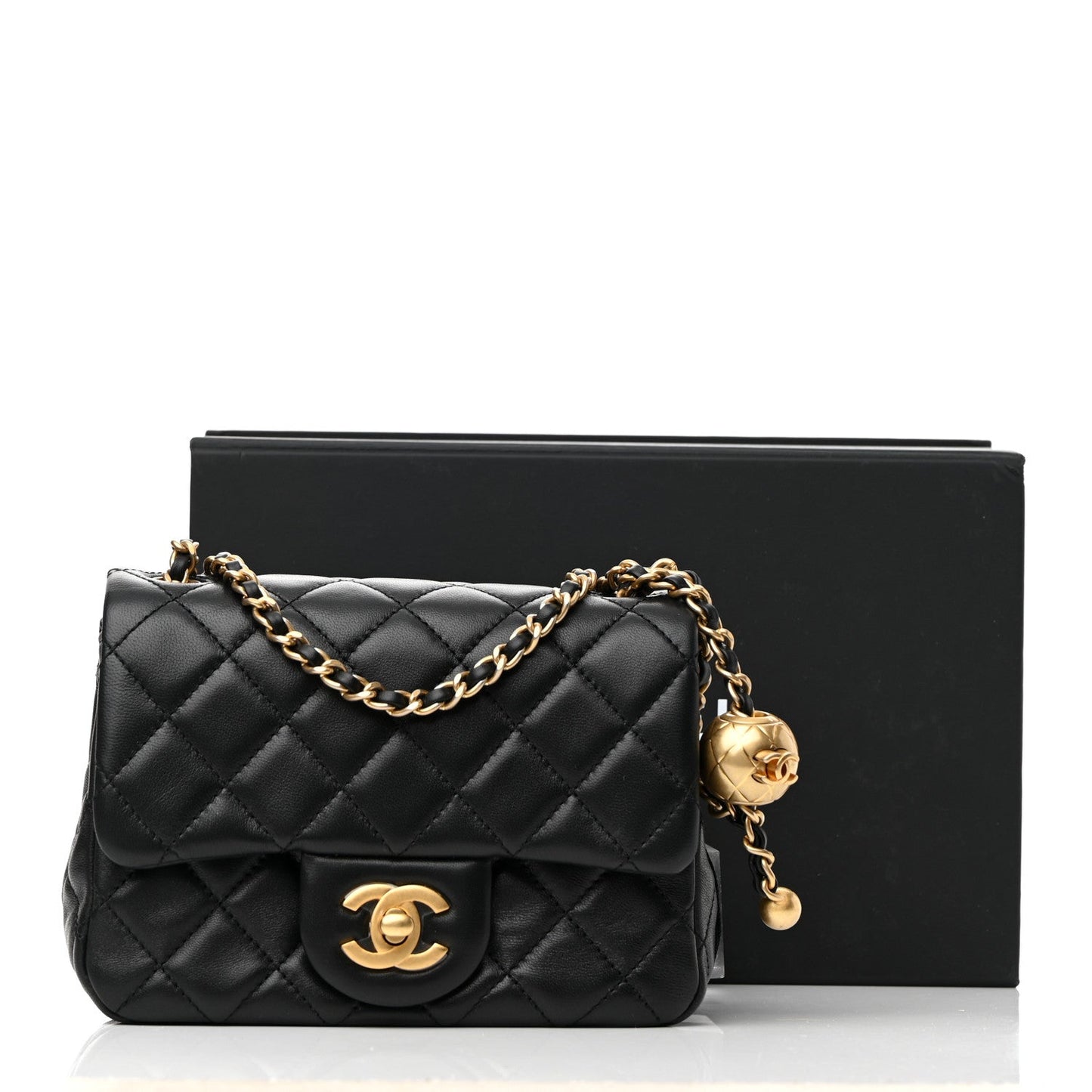 Chanel LAMBSKIN LEATHER PEARL Flap Bag - Rovelle Bags