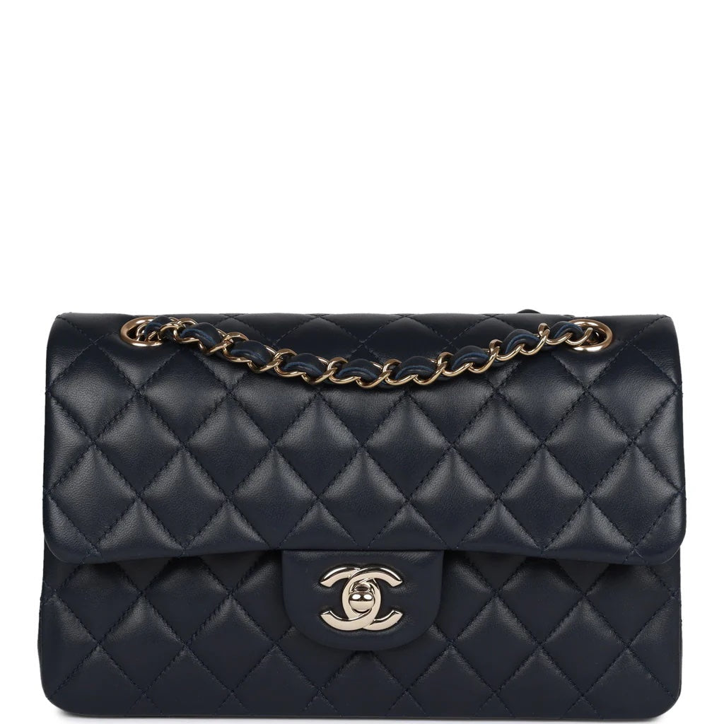Chanel QUILTED LAMBSKIN DOUBLE Shoulder Bag - Rovelle Bags