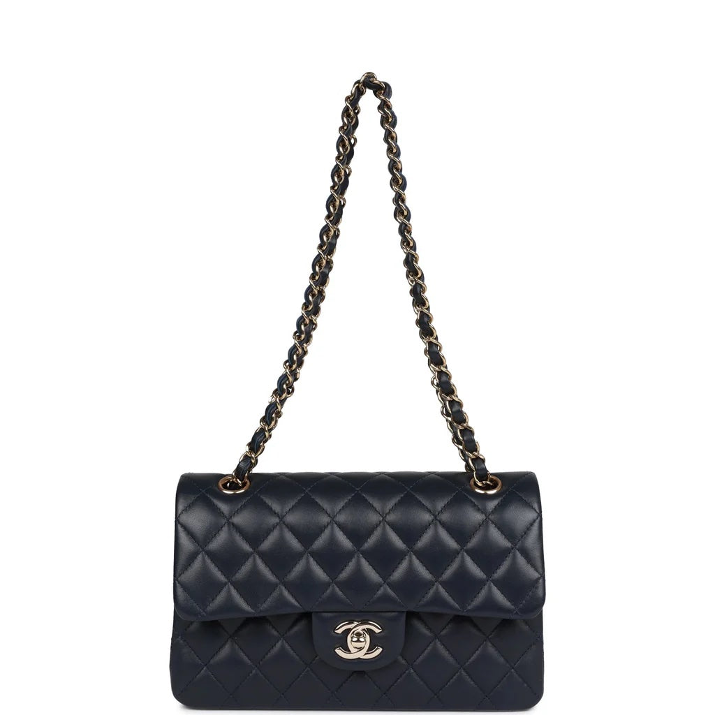 Chanel QUILTED LAMBSKIN DOUBLE Shoulder Bag - Rovelle Bags