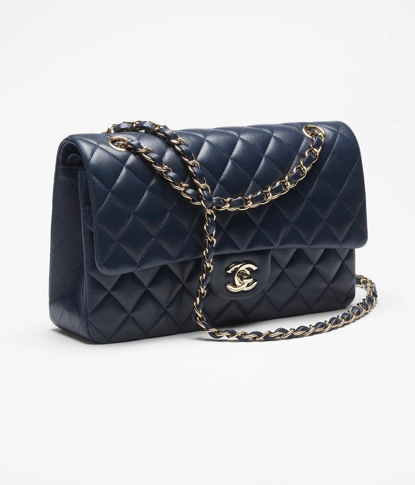 Chanel QUILTED LAMBSKIN DOUBLE Shoulder Bag - Rovelle Bags