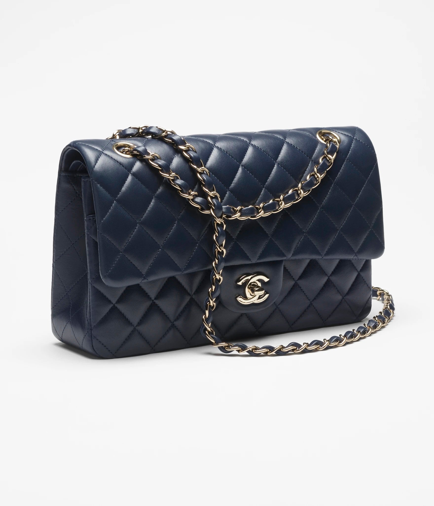 Chanel QUILTED LAMBSKIN DOUBLE Shoulder Bag - Rovelle Bags