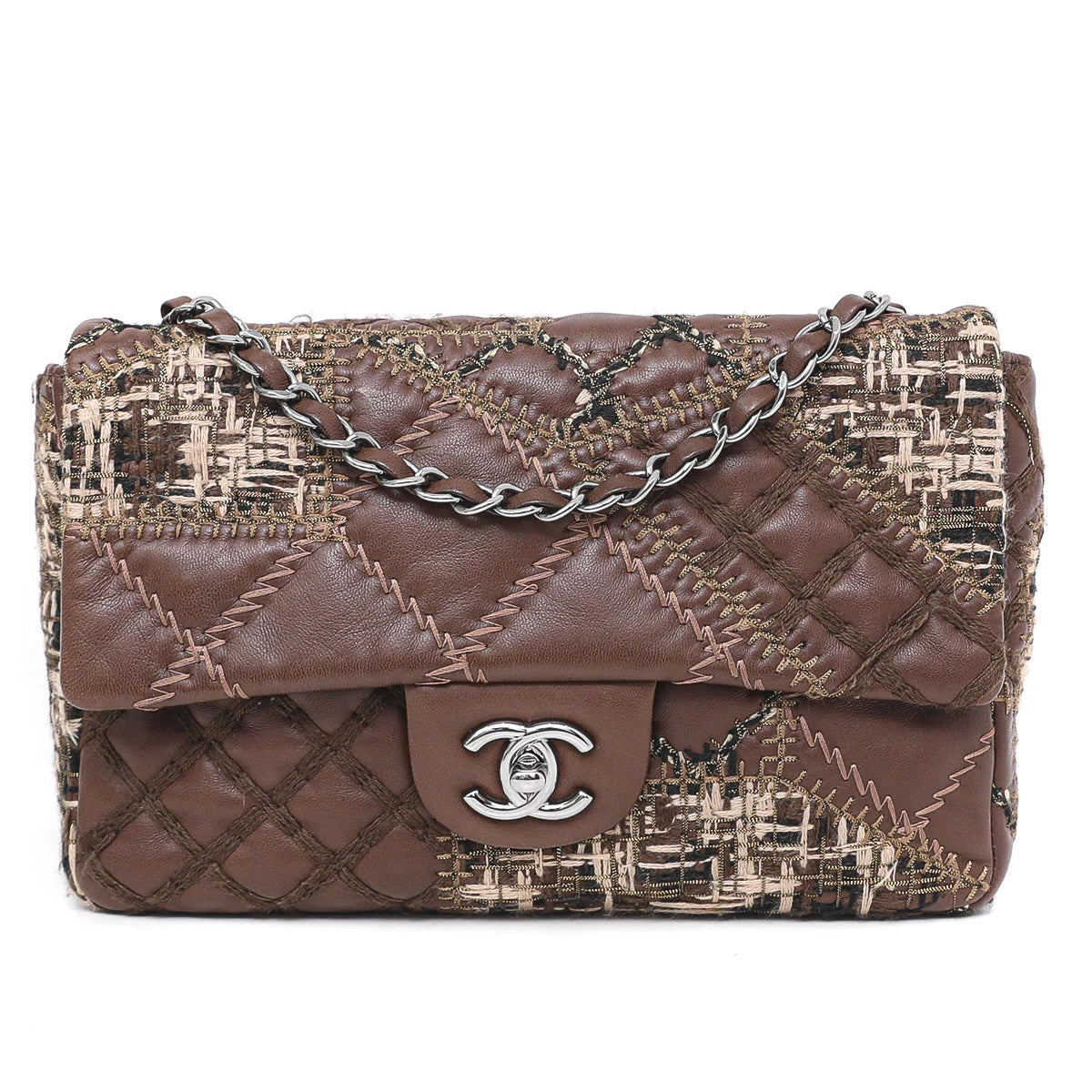 Chanel LAMBSKIN PATCH STITCHED Flap Bag - Rovelle Bags