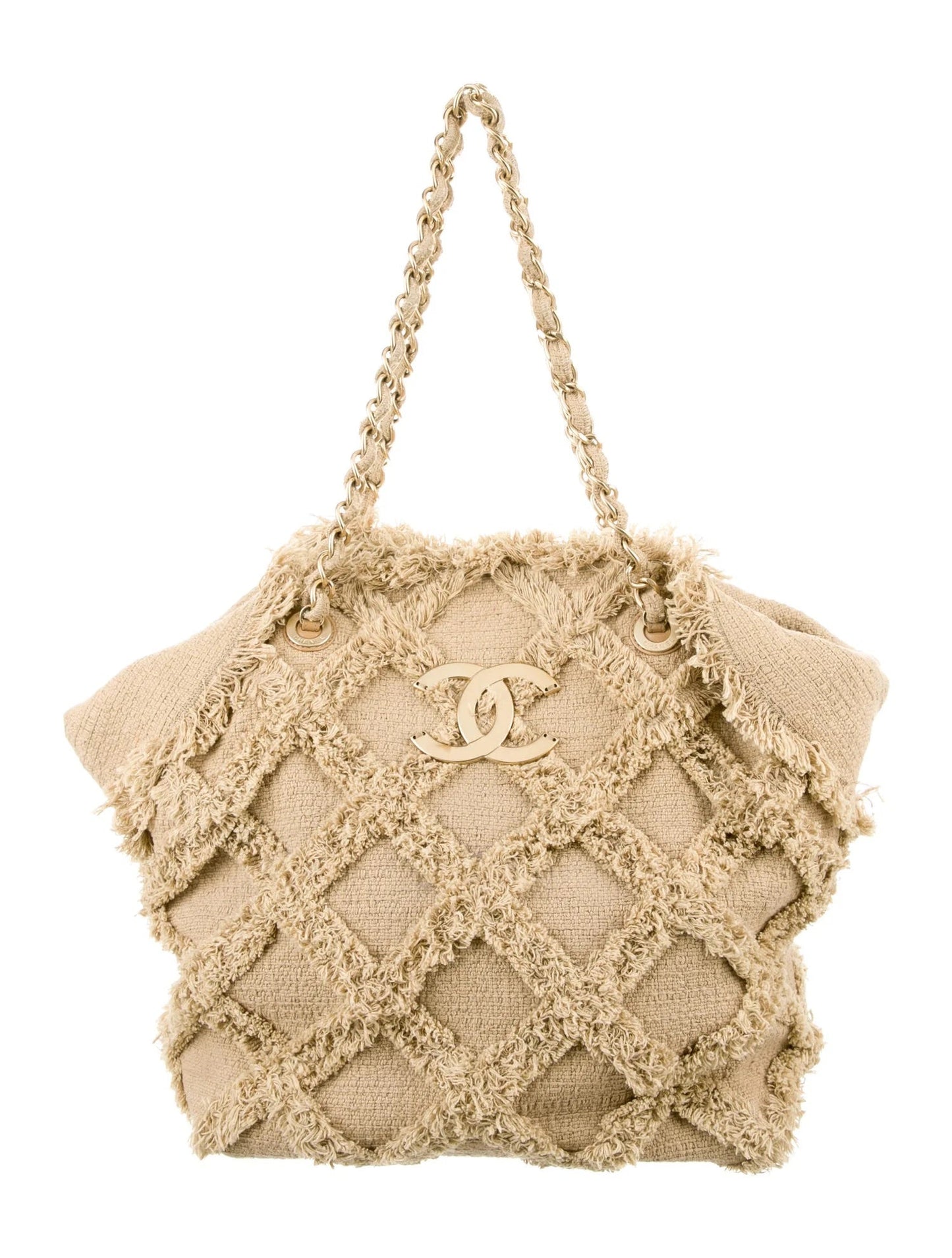 Chanel NATURE QUILTED TWEED Tote Bag - Rovelle Bags