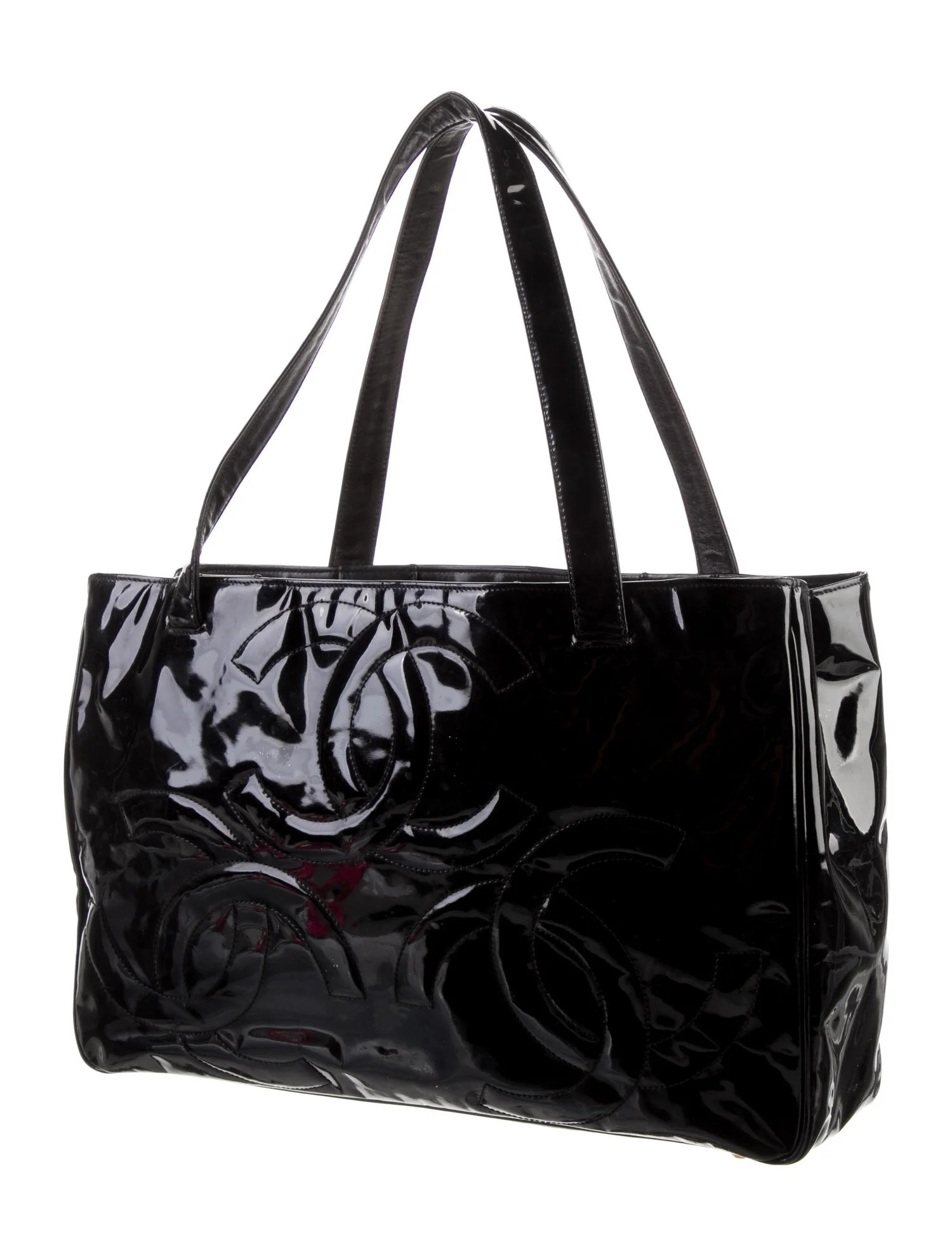 Chanel PATENT LEATHER TRIPLE Tote Bag - Rovelle Bags