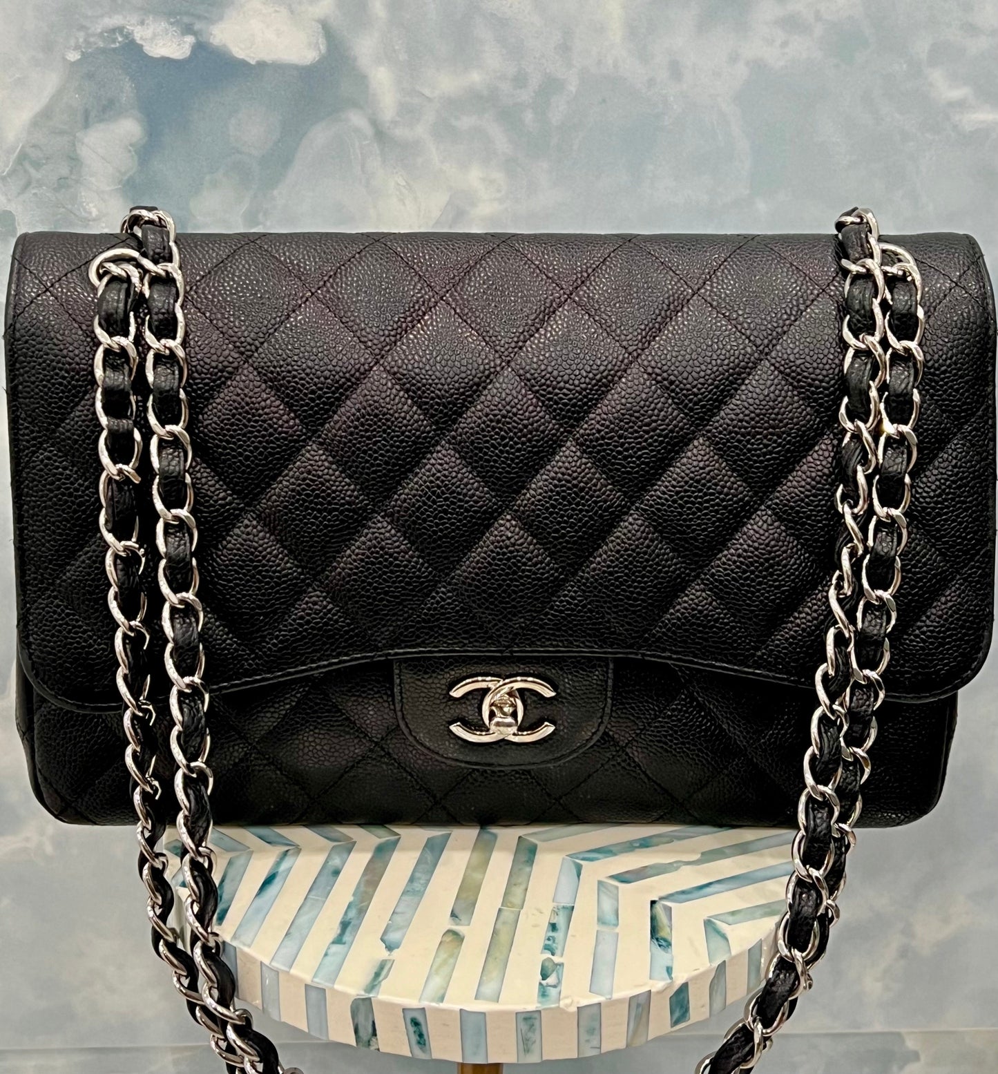 Chanel CLASSIC QUILTED CAVIAR Flap Bag - Rovelle Bags