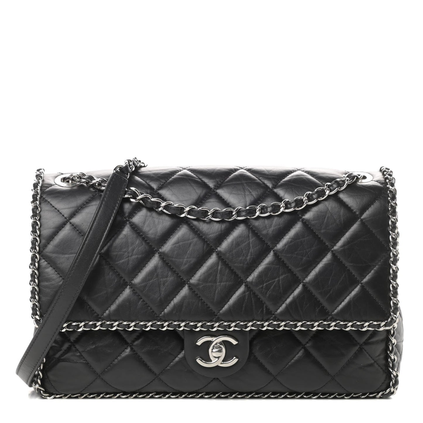 Chanel QUILTED CRUMPLED LAMBSKIN Flap Bag - Rovelle Bags