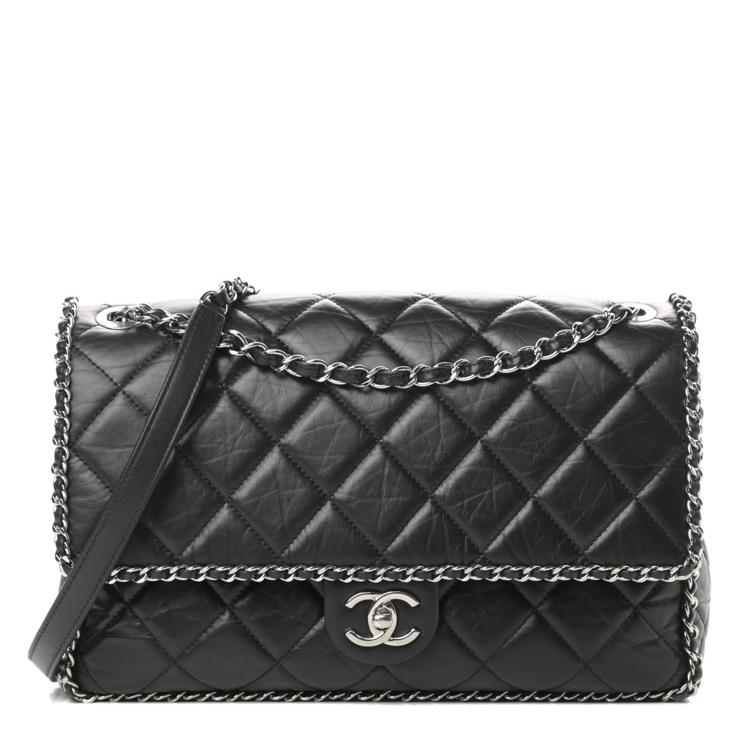 Chanel QUILTED CRUMPLED LAMBSKIN Flap Bag - Rovelle Bags