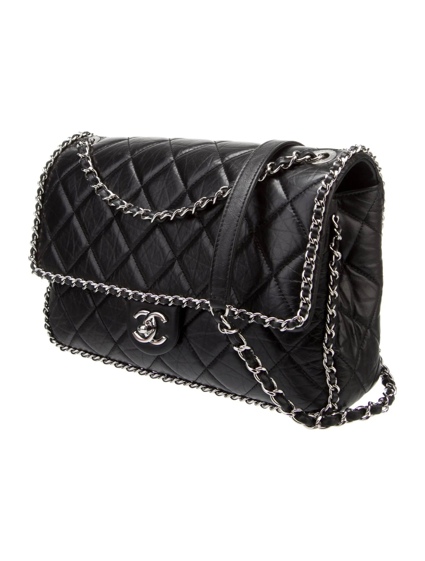 Chanel QUILTED CRUMPLED LAMBSKIN Flap Bag - Rovelle Bags