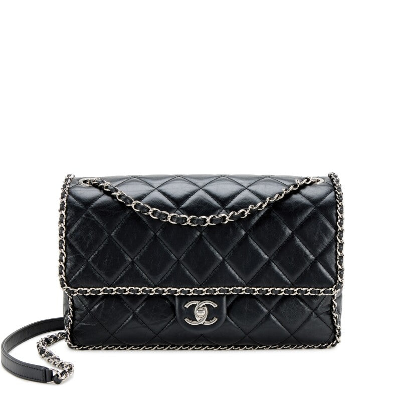 Chanel QUILTED CRUMPLED LAMBSKIN Flap Bag - Rovelle Bags