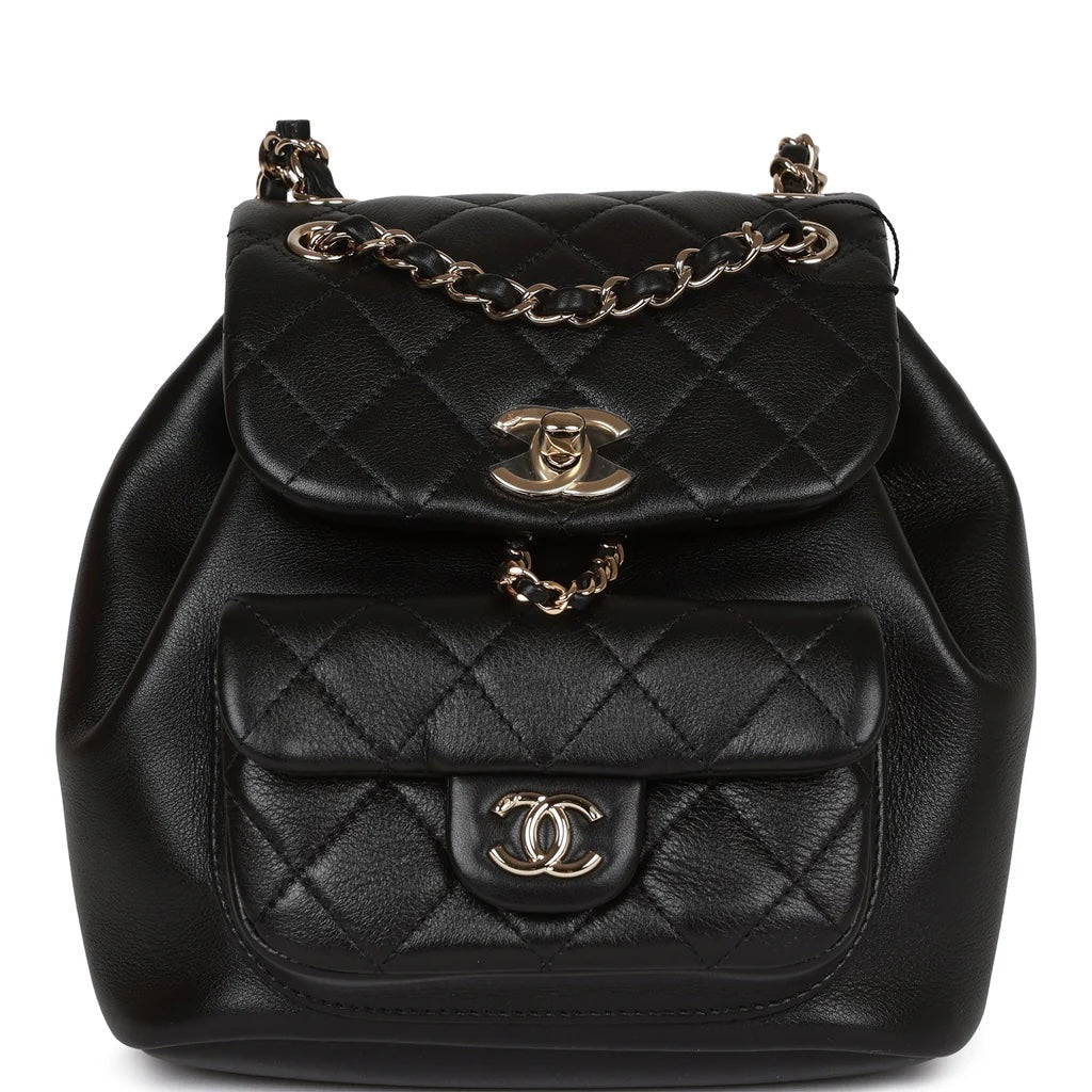 Chanel CC QUILTED LAMBSKIN Backpack - Rovelle Bags