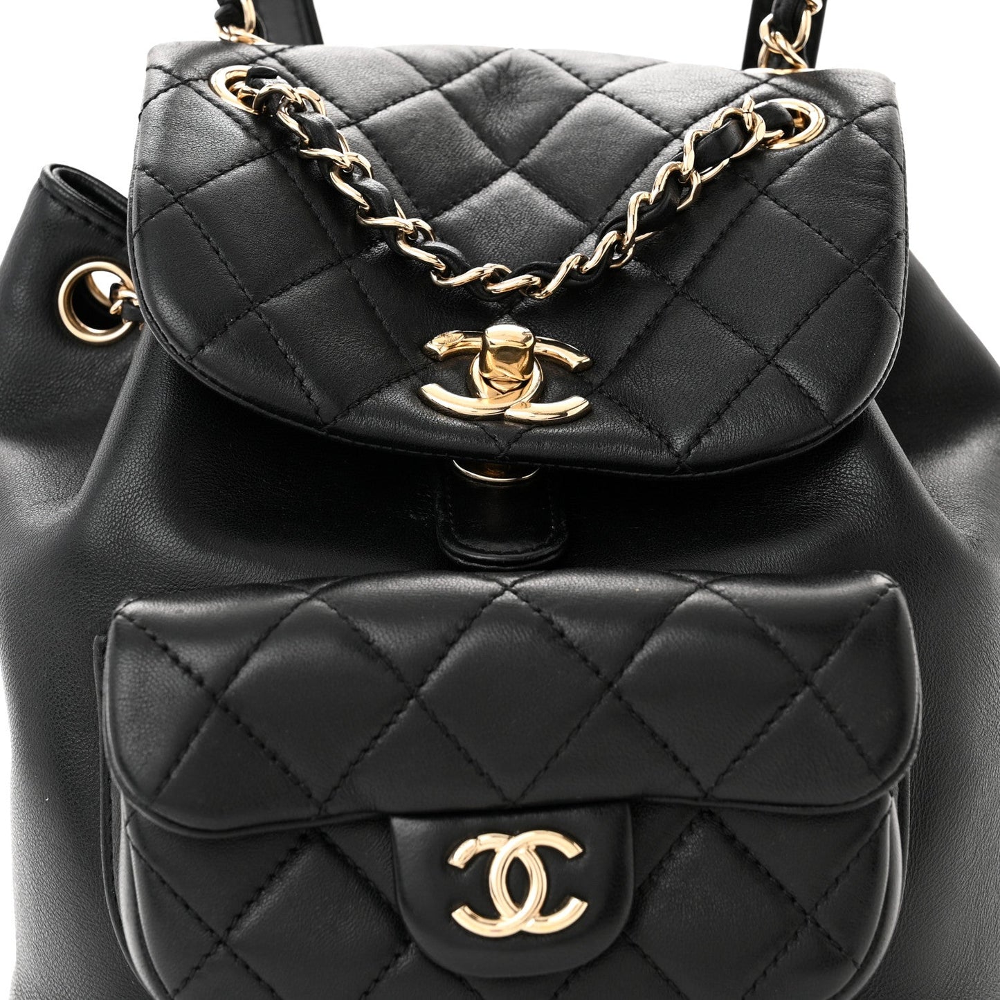 Chanel CC QUILTED LAMBSKIN Backpack - Rovelle Bags